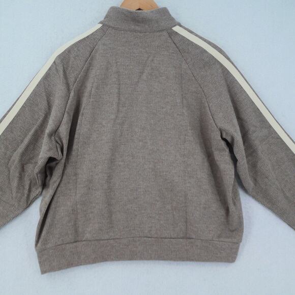 NEW Halara Women's XL Ribbed Stand Collar Long Sleeve Jacket Brown - Picture 10 of 11